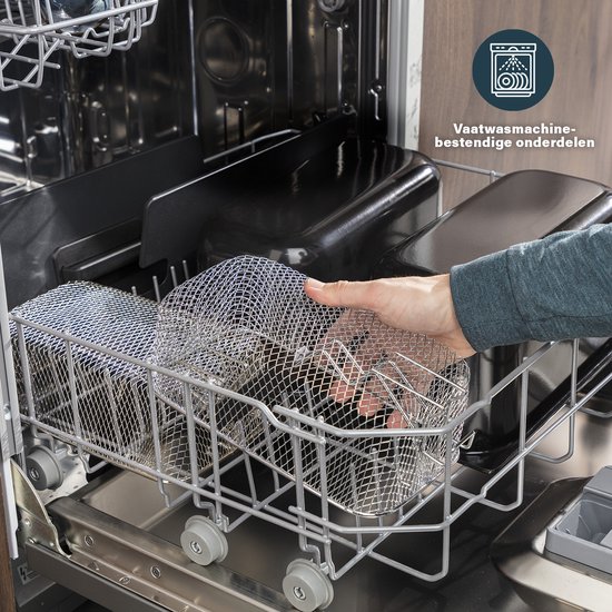 Princess Dubbele Frituurpan - Inhoud 2 x 3 liter - Koude Zone - 3600W - 2x regelbare thermostaat - 183028 - Zwart