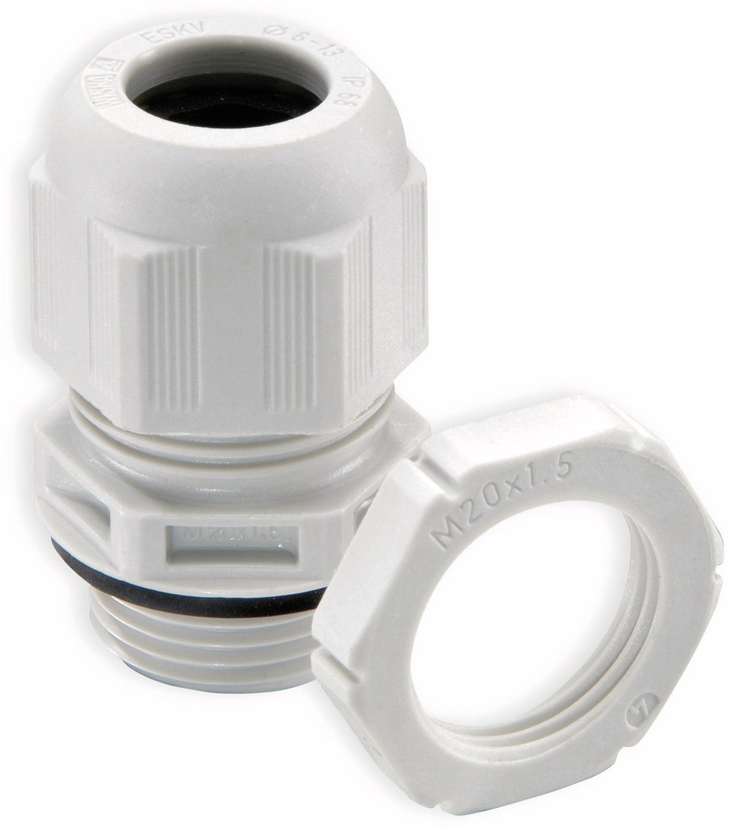 WISKA kabelwartel, 10066526, ESKV-SET 20, M 20x1,5, metrisch, lichtgrijs