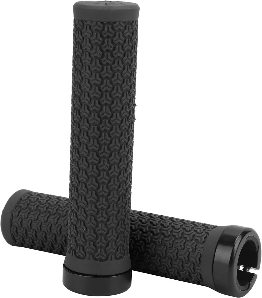 Comfortabele Fietshandvatten met Dubbele Lock-On Klemmen - Schokabsorberend Rubber