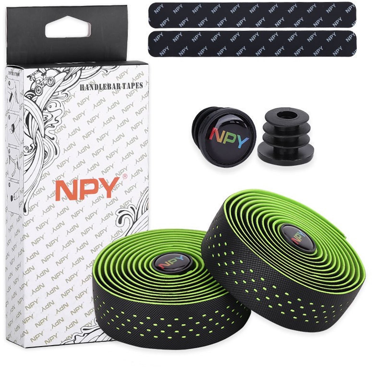 Cloudy - Stuurtape - Stuurlint - Antislip - PU+eva - Lengte: 200cm x 3cm x 3mm - Groen