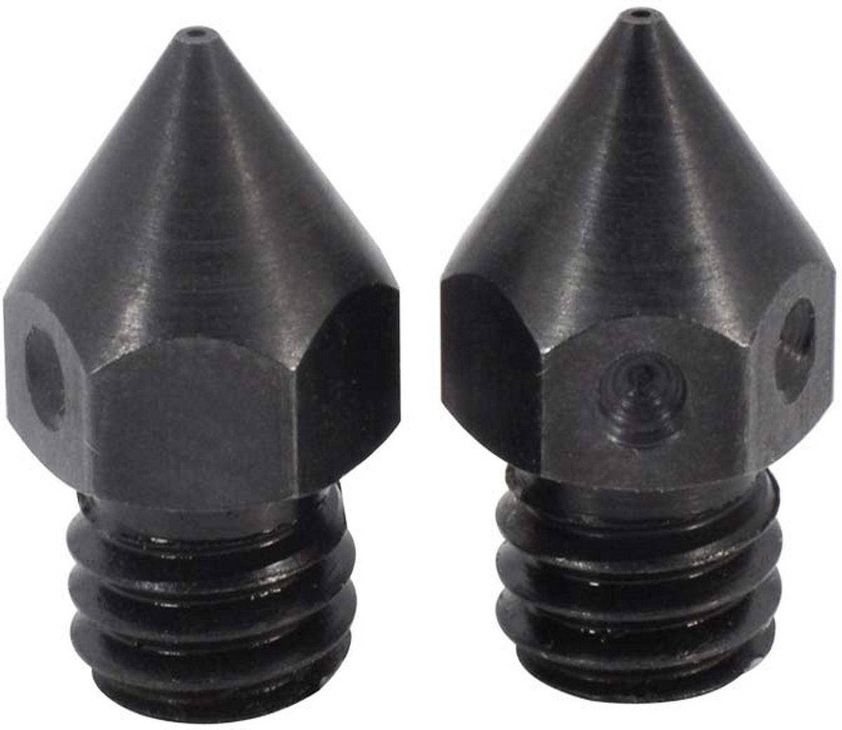 Set van 2 Hoge Temperatuur Gehard Stalen 3D Printer Nozzles voor 1.75mm Filament