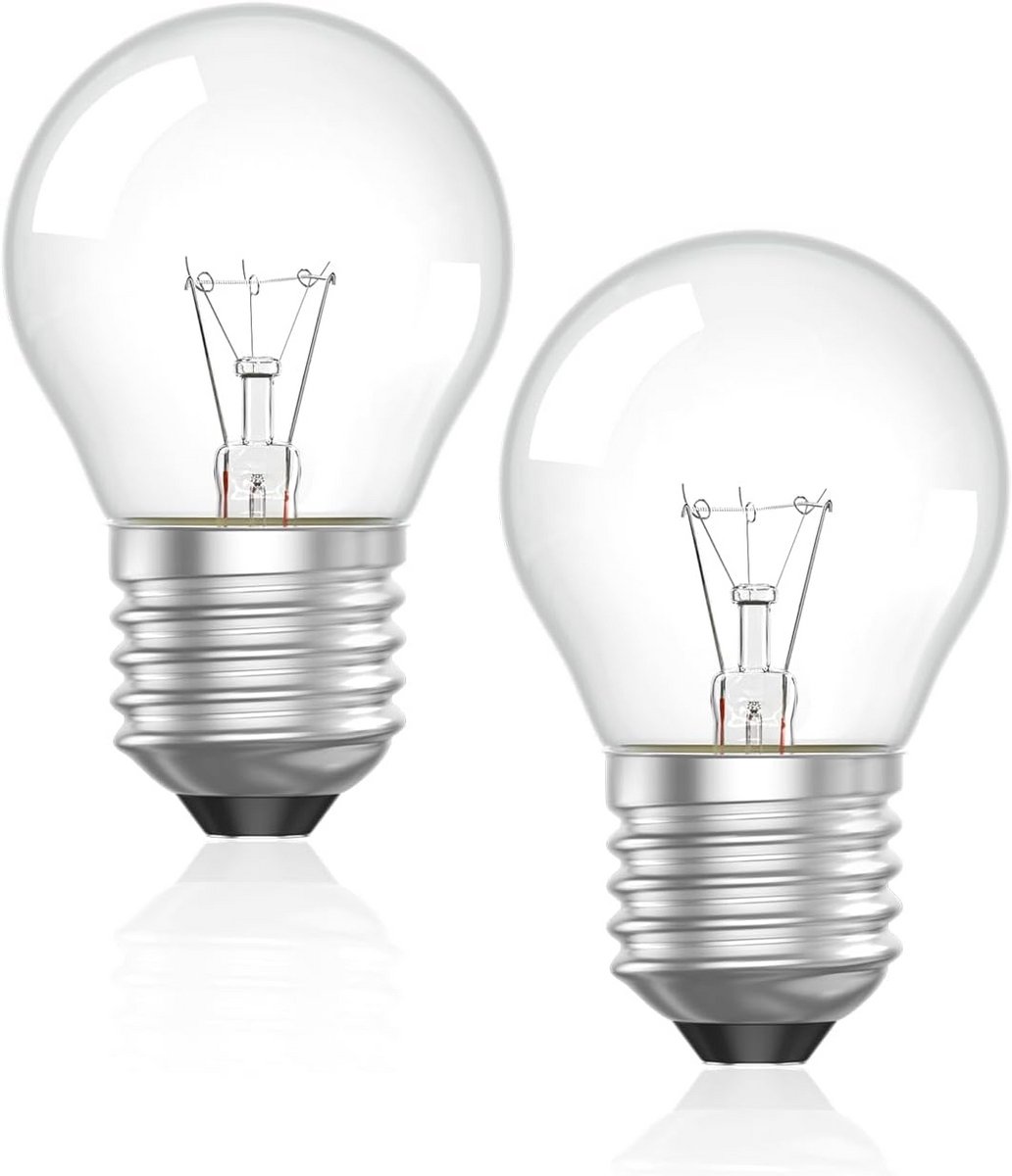 Hittebestendige Ovenlamp E27 Dimbaar 42W Warm Wit 2700K voor Magnetron en Zoutlamp 2 Stuks