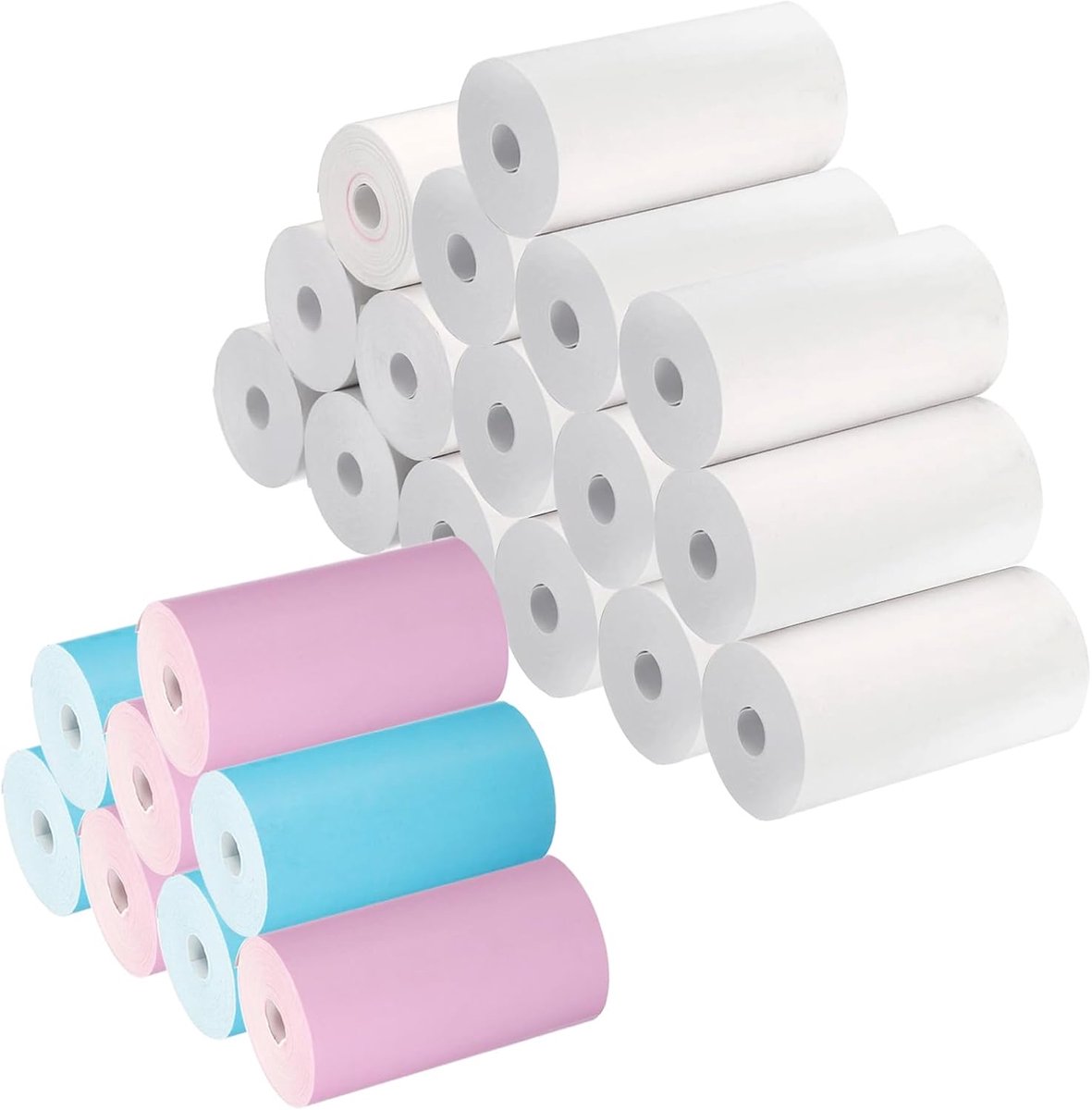 Thermische Papierrollen voor Kinderfotoprinter - Wit en Gekleurd (57x25mm)