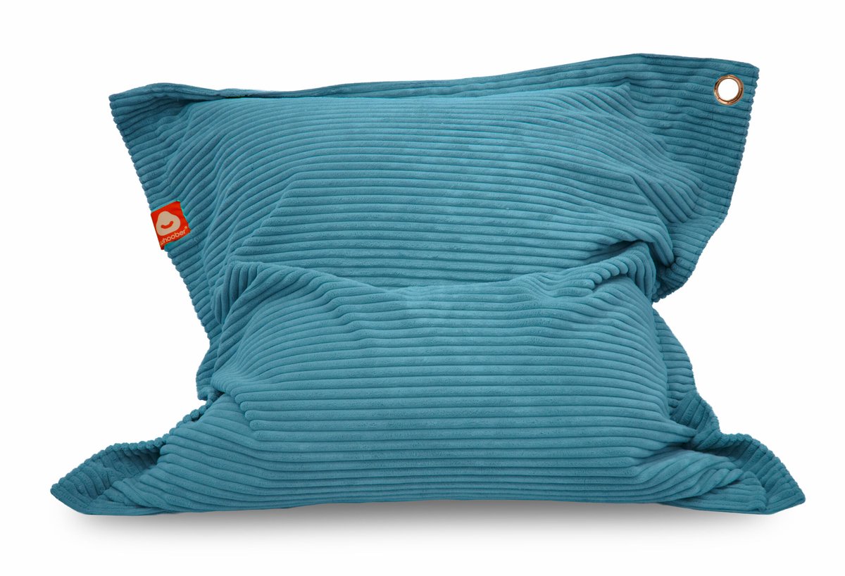 Whoober St. Tropez – Rechthoek Zitzak – Turquoise dik ribfluweel – Comfortabel & Duurzaam
