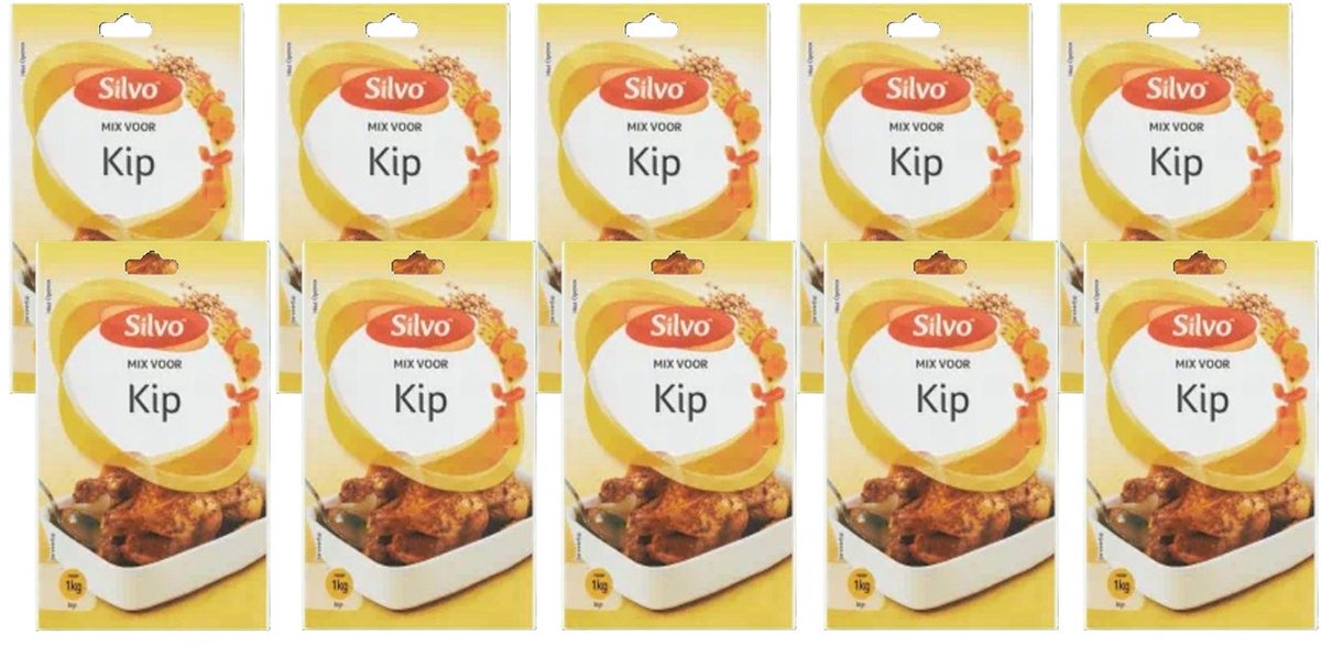 Silvo Mix voor Kip - 10 x 25 gram - kipkruiden voor kipfilet en kipkarbonade -
