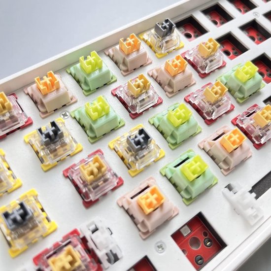 Mechanische Toetsenbord Switches - Stille, Tactiele, Lineaire Opties voor Gaming Toetsenborden - 3-Pin RGB Compatibel van Merkloos — afbeelding 4