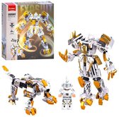 Sluban Exosuit Robot Tiger White bouwspeelgoed 2in1 actiefiguur Tijger - Constructiespeelgoed - bouwset met 254 bouwstenen - M38-B1276 - vanaf 6 jaar