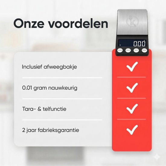 Newaner Küchenwaage Digitale Professionelle, 0.01 g-500 g, Mini