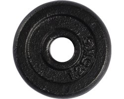 VirtuFit Gietijzeren Gewicht - 30 mm - 1,25 kg - Zwart - Halterschijf - Gewicht Schijf - Sport Gewichten voor Thuis - Geschikt voor Fitness, CrossFit & Functional Training