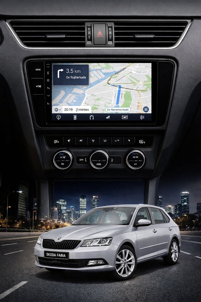ADIVOX T4 9 inch geschikt voor Skoda Fabia 2016-2022 CarPlay/Auto/WiFi/RDS/DSP/5G/QLED/DAB+