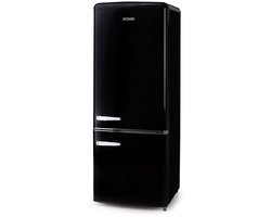 DOMO DO91706R Retro Koel-Vriescombinatie - Energieklasse D - 191 L - Zwart