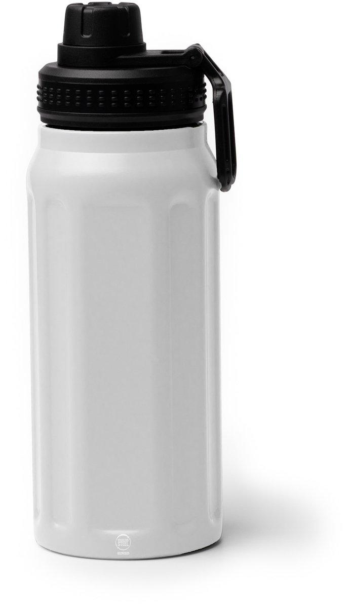 Dubbelwandige RVS Thermosfles. 540 ml kleur Wit 1912 Geschikt voor laser techniek