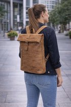 Enrico Benetti Rotterdam 66598 Sac à dos pour ordinateur portable / sac d'affaires sac à dos rolltop compartiment pour ordinateur portable 15" - Camel