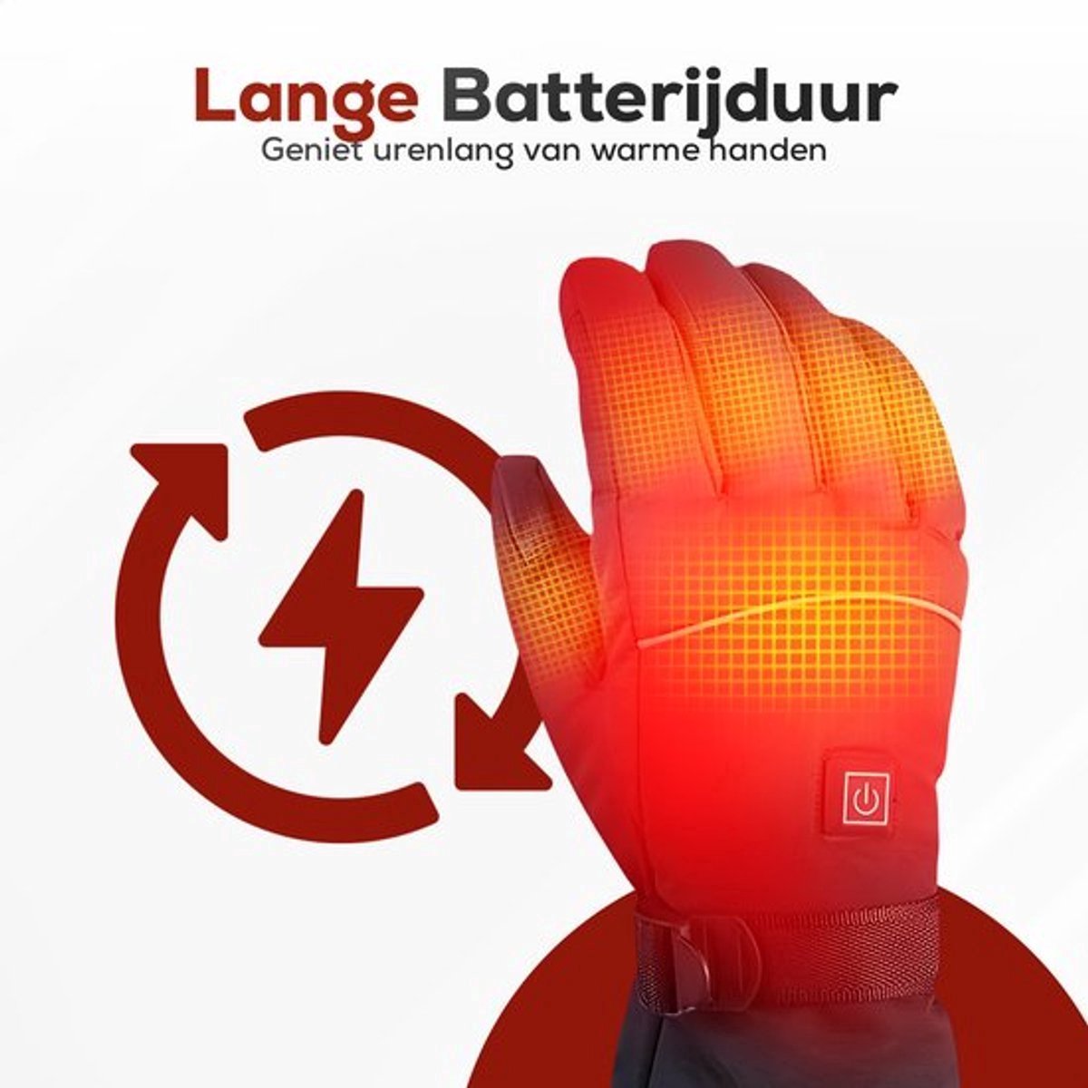Verwarmde handschoenen - Handschoenen verwarmd - Elektrische verwarming - Winter - Oplaadbaar - Waterdicht - Winddicht - Zwart - Unisex -Geschikt voor DC-interfaces — cadeau in Sport & Outdoor - foto 4