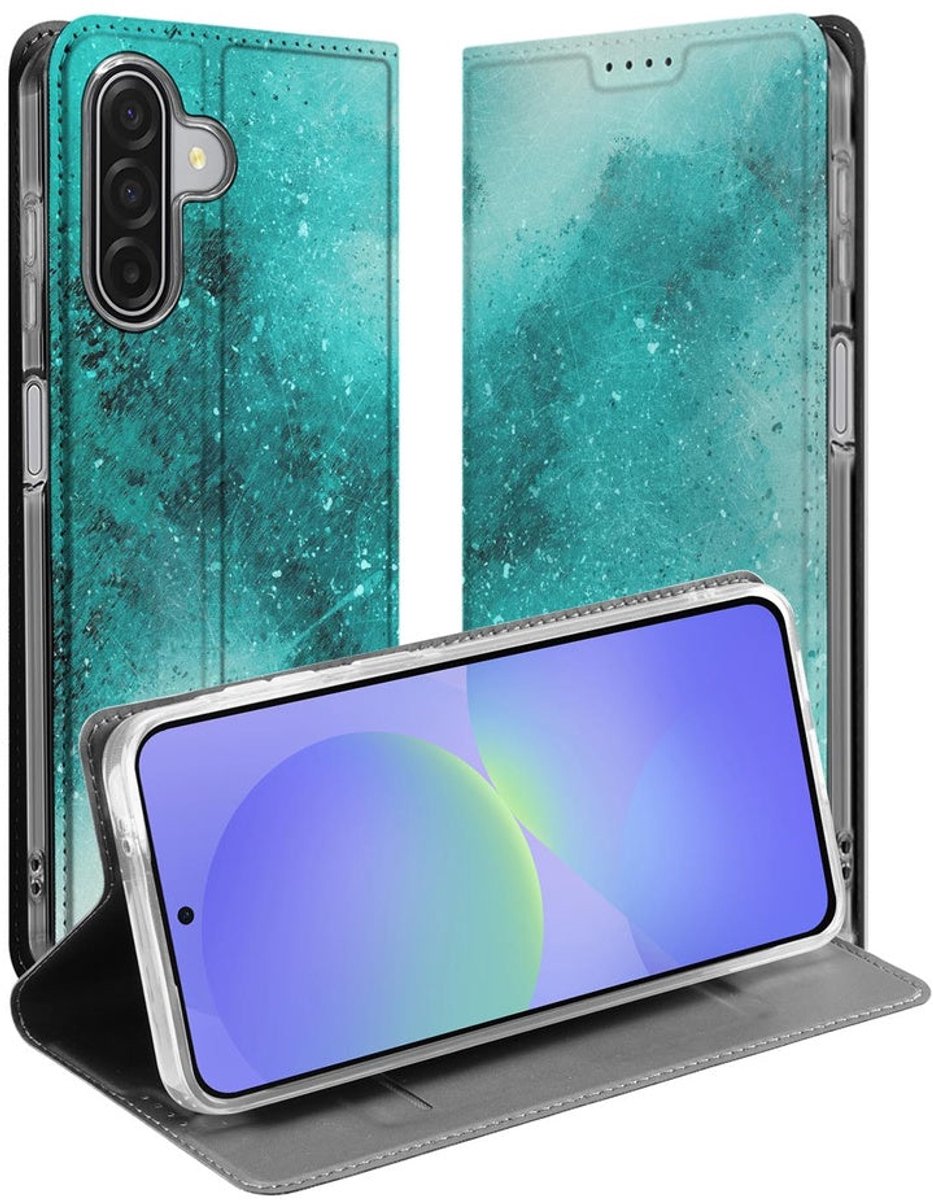 Book Wallet Case Samsung Galaxy A17 Painting Blue