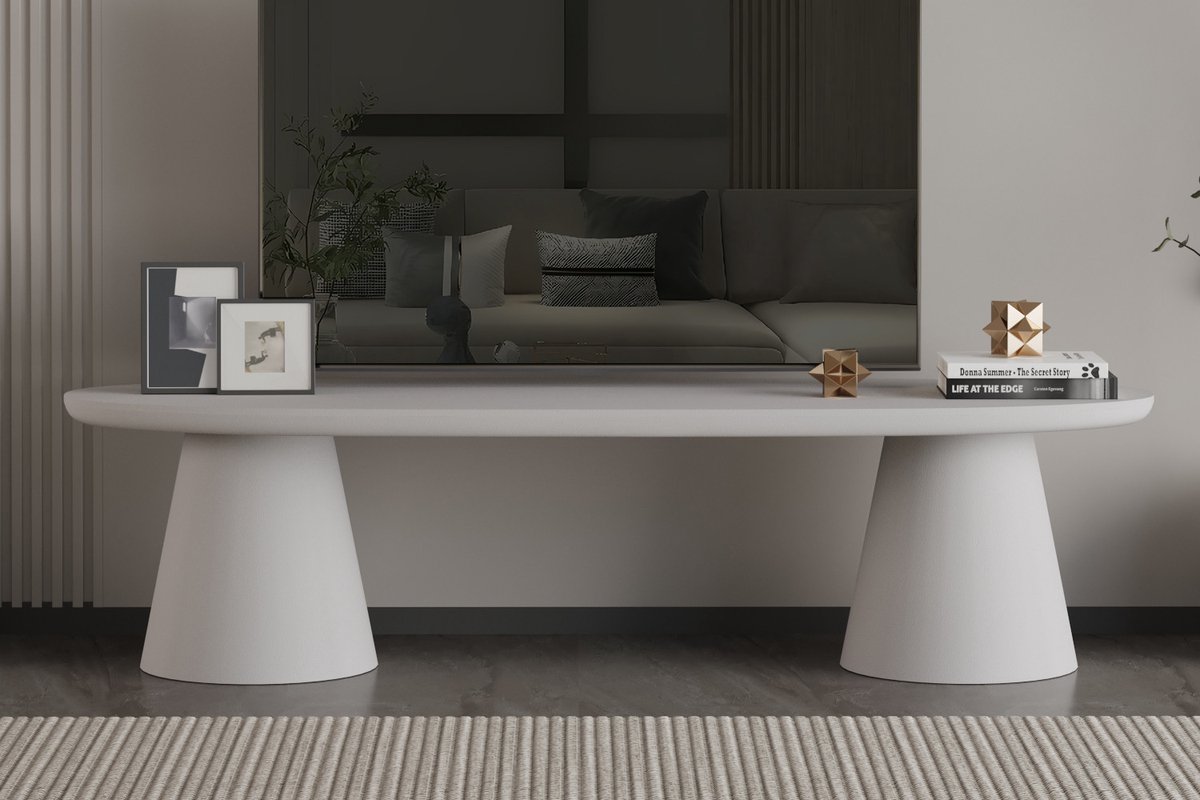 Tv-meubel 'Tavira' 160 cm Cement Ecru H 40 cm x L 160 x D 45 cm