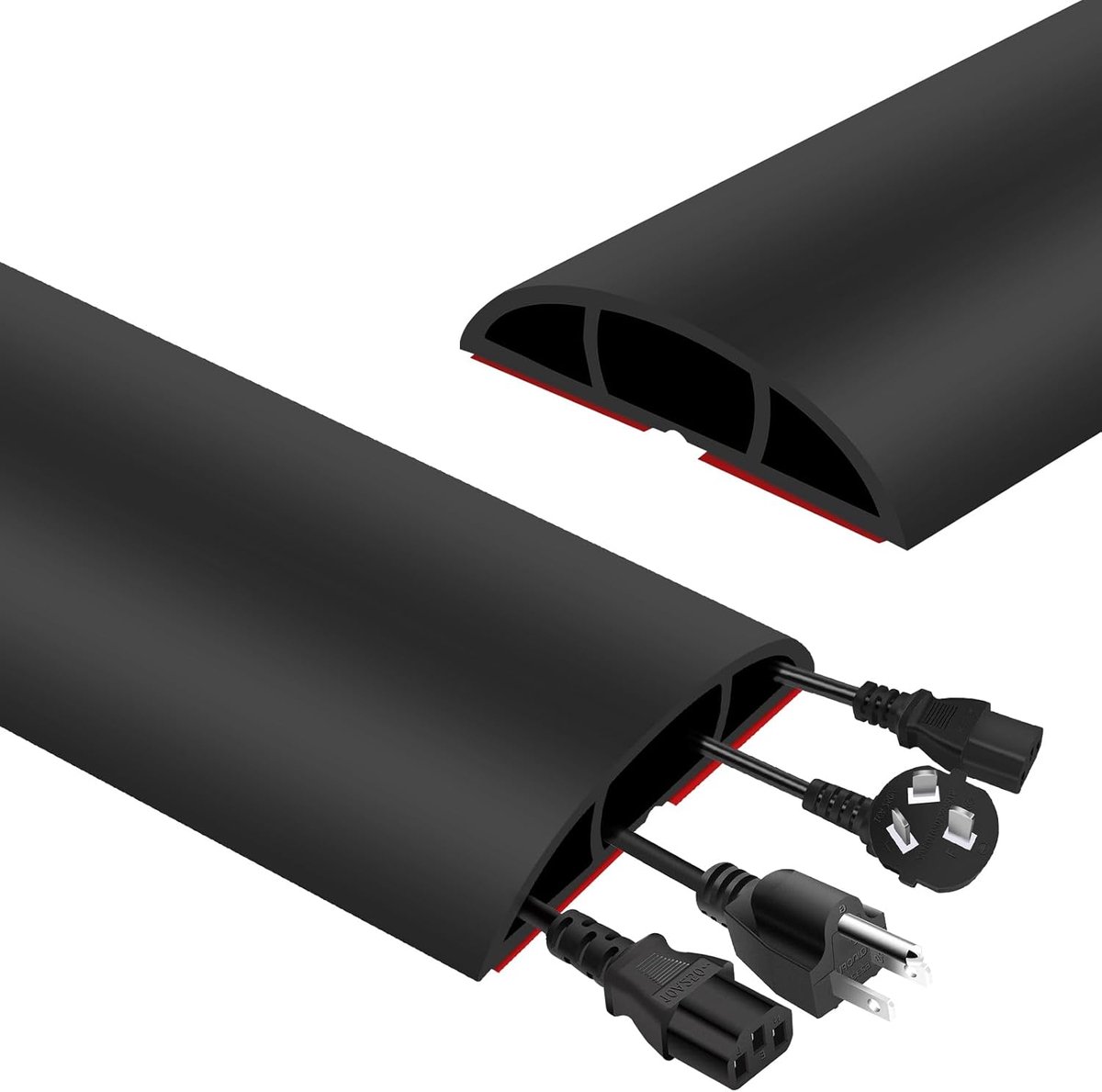 Imperatoris - Kabelbrug - Vloerkabelgoot - Kabelbeschermer voor Vloer - Voorkomt Struikelen - Polyvinylchloride/rubber - 2 Meter - Zwart