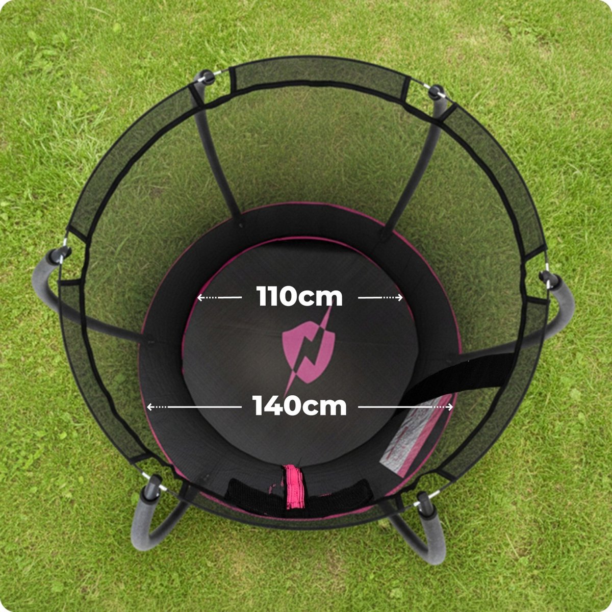 Thunder Trampoline 140 cm – Ronde Trampoline – Max. 50 kg – Roze — afbeelding 3