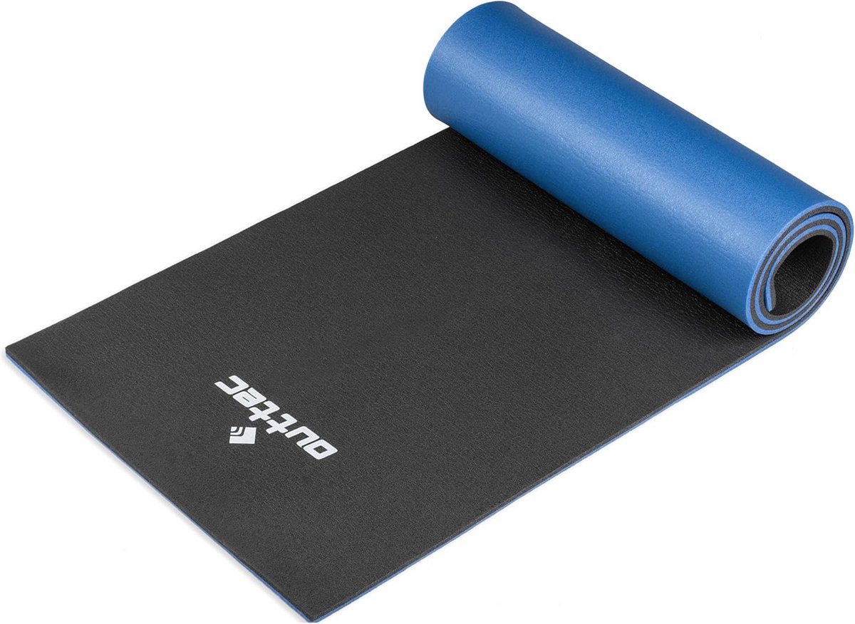 XPE-slaapmat, 1,2 cm dik, camping isolatiemat, zwart-blauw, 180 x 50 cm