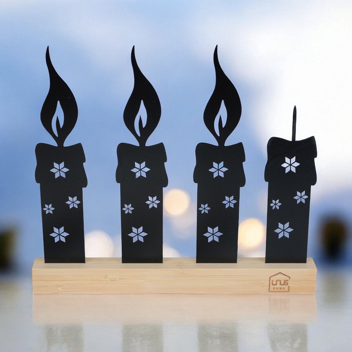 UNUS® Adventskaarsen decoratieve staander flexibele adventskrans – foto 2