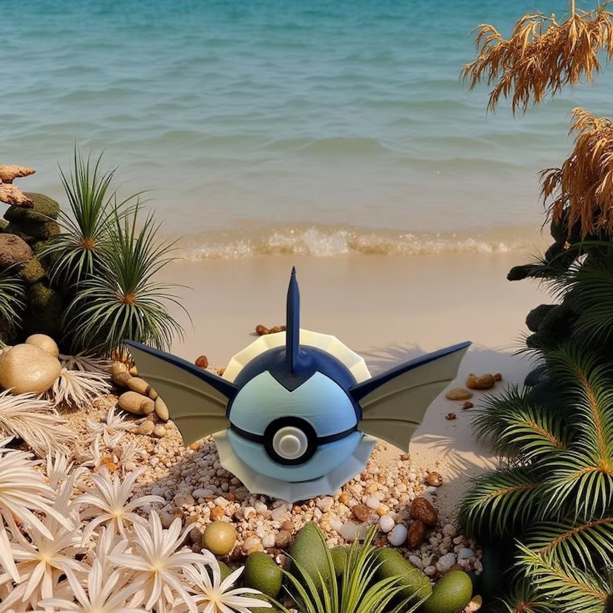 Vaporeon Collectible, 3D-Geprinte Decoratie, Cadeau voor Fans