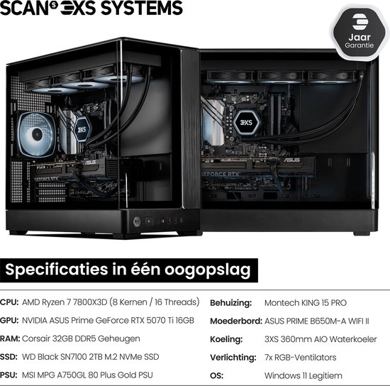 Scan 3XS Systems Curve – Powered by ASUS – Stage 3 Gaming PC – ASUS RTX ...