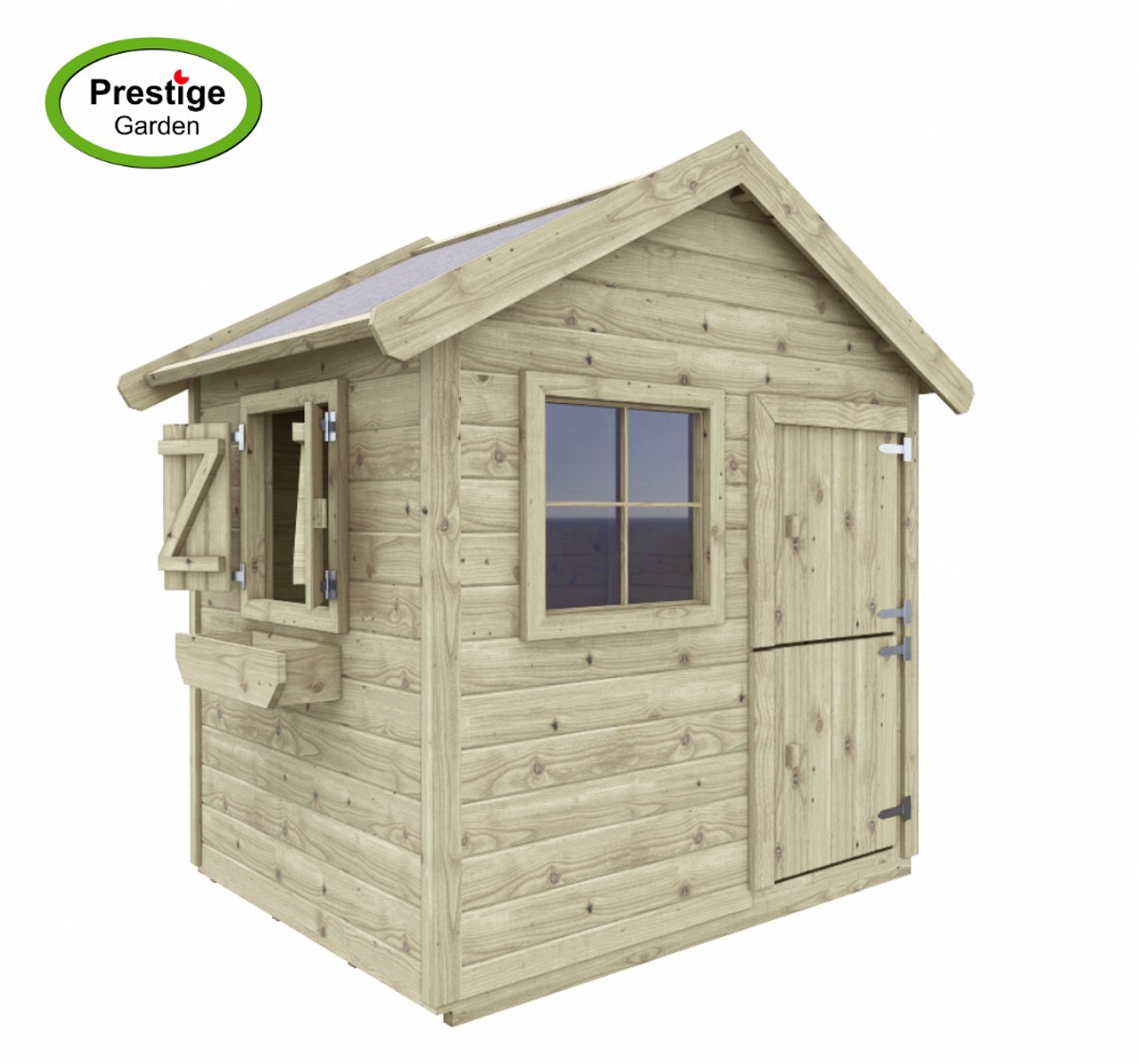 Houten speelhuis Funny Prestige Garden (met vloer)