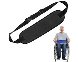 Veiligheidsriem Voor Rolstoelen - 154 X 14 Cm - Verstelbare Heupgordel - Vaste Gordel - Veiligheidsgordel - Rolstoelband - Verstelbare Veiligheidsgordel Met Gesp - Geschikt Voor Rolstoelen, Elektrische Scootmobielen En Elektrische Rolstoelen - Zwart