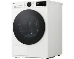 LG RHX5009TWB warmtepompdroger 9 kg met Dual Inverter Heat Pump voor gelijkmatig en energiezuinig drogen - Sensor Dry stopt automatisch bij droog - Zelfreinigende condensor voor duurzaam rendement en ThinQ slimme bediening. Energieklasse B