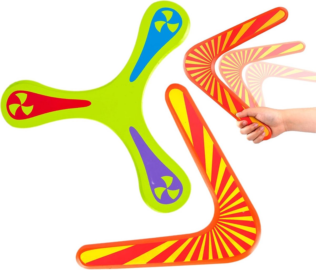 Boomerang Werpen voor Kinderen en Volwassenen | Vliegend Speelgoed voor Buiten