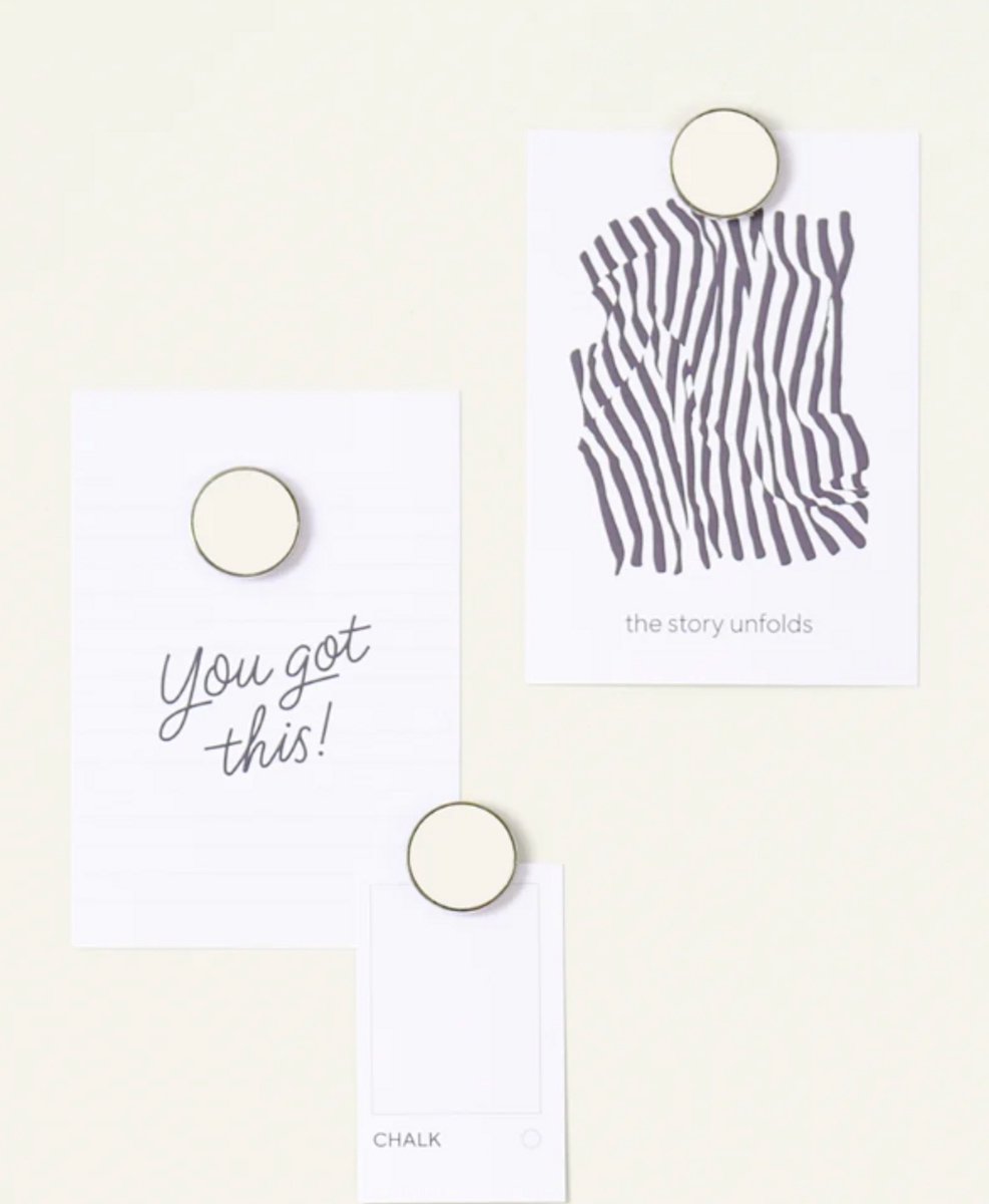 Mustard - The buttons - Magneten - Set van 6 - Chalk