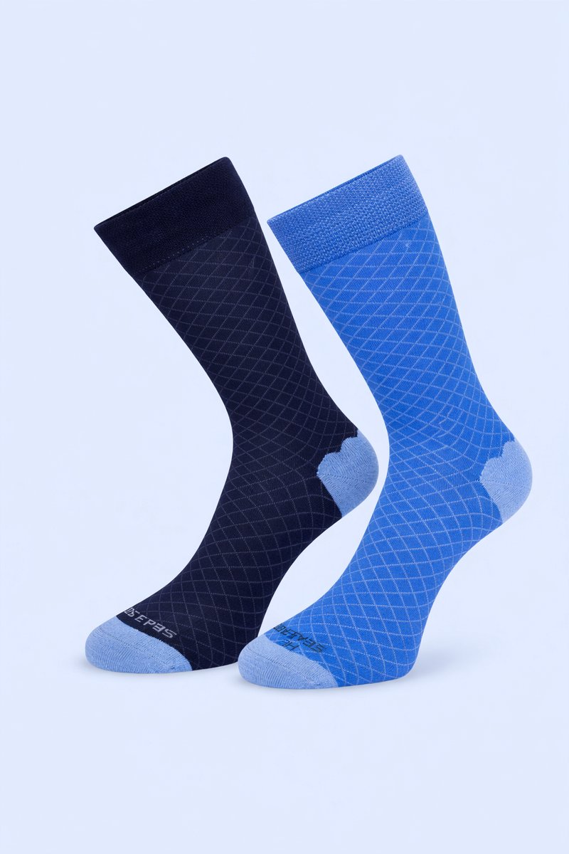 OneTrippel - Healthy Seas Socks - Sokken - Sokken Heren - 2 Paar - Giggles & Caplain - EUR maat 41 46