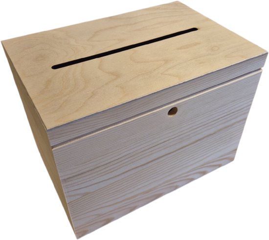Foto: Enveloppenkist laag bruiloft wit enveloppendoos laag huwelijk luxe slot populieren multiplex l 29 1 cm x b 20 1 cm x h 21 8 cm