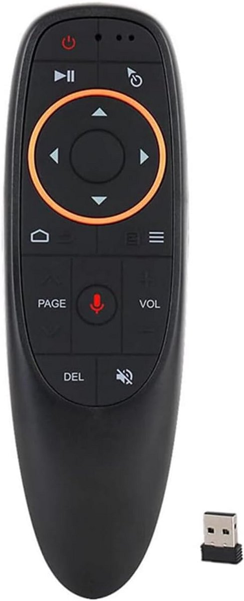 Draadloze Air Mouse met Gyroscoop en Spraakbesturing voor Smart TV, PC en Android Box