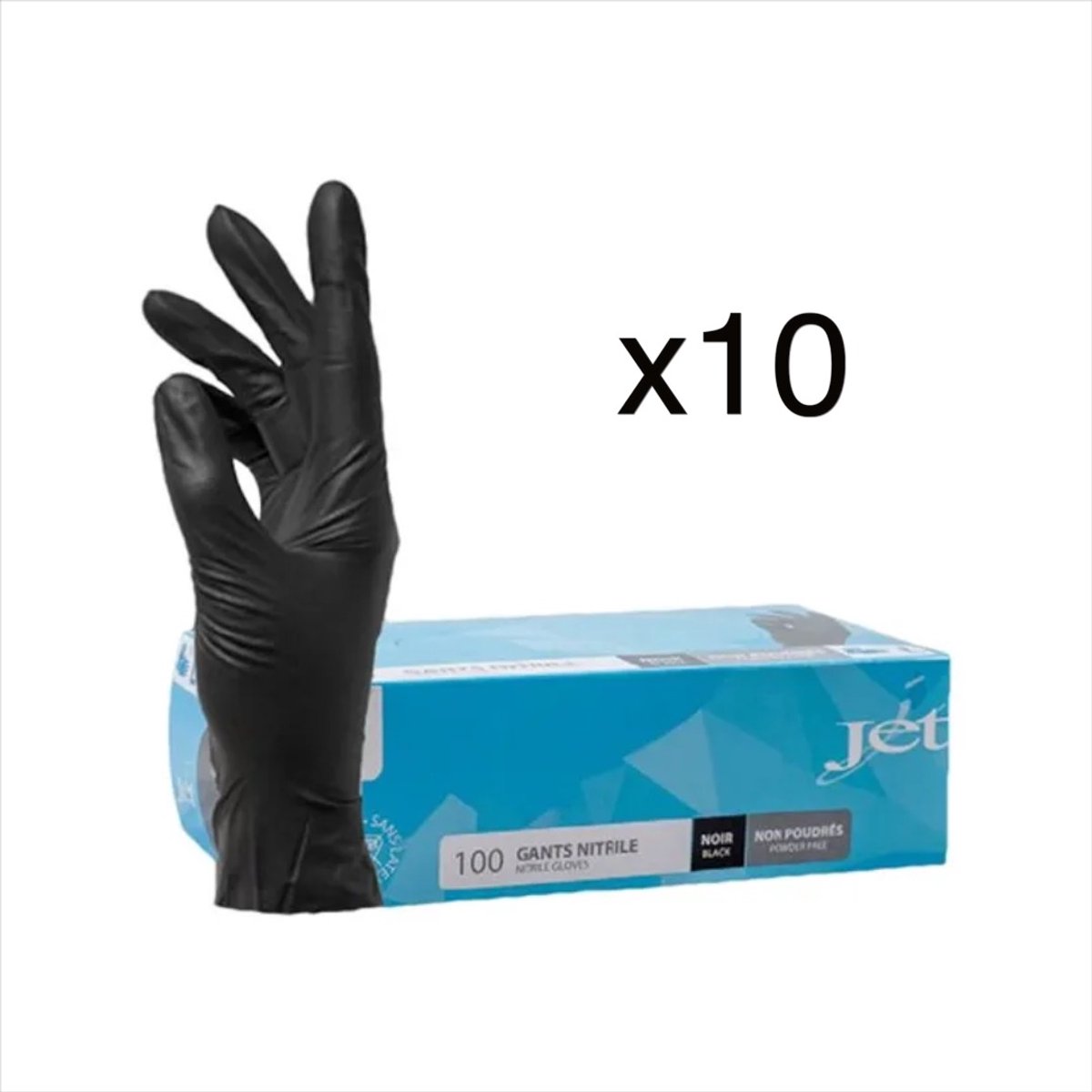 Handschoenen Nitril ongepoederd zwart maat L, CAT I | Inhoud: 1000 | Omdoos | Latexvrij