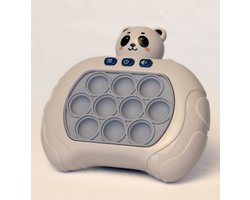 DMG Supply Pop It Game - Pandabeer Wit - Pop It - Pop Or Flop - Fidget Toy - 4 Spelstanden met Licht en Geluid