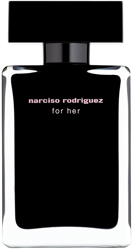 Zwarte flacon Narciso Rodriguez for her Eau de Toilette 50 ml.