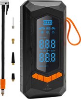 Drivion® MaxFlow 6000 Pompe à Pneus Voiture – Compresseur d'Air Sans Fil 12V jusqu'à 10.3 Bar – Compresseur Électrique avec Batterie Li-ion, Powerbank & SOS – Embouts Inclus
