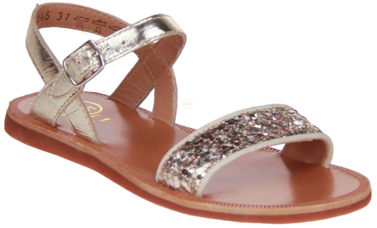 Pom d'Api Plagette Buckle Tao Sandaal Goud