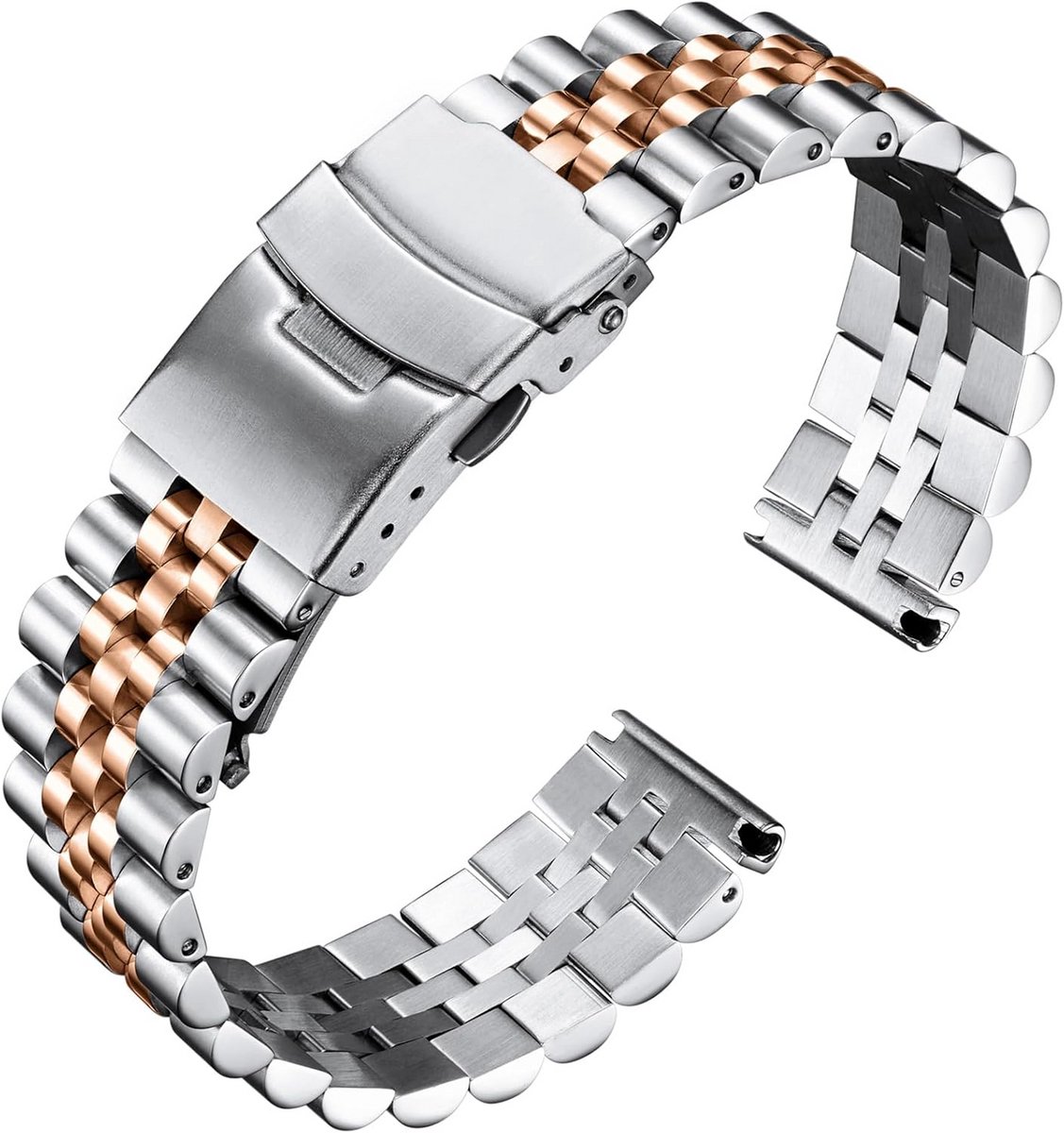 Metalen Horlogeband Roestvrij Staal Verstelbaar voor Smartwatches en Traditionele Horloges