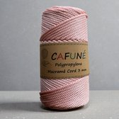 Cordon macramé polypropylène Cafuné - Rose clair - 3mm - PP6 - cordon tressé - Crochet - Macramé - Confection de sac