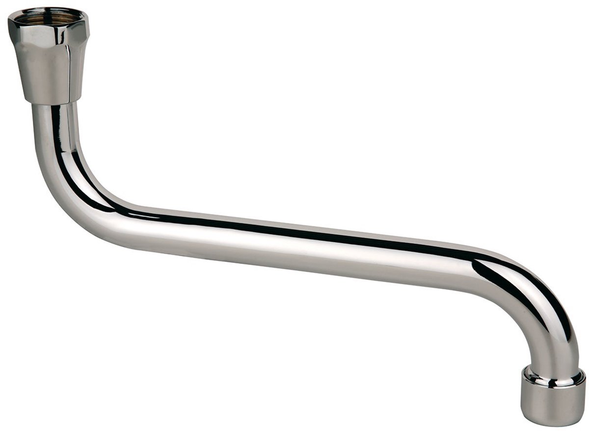 KIRCHHOFF S-Uitloop - 3/4" x 200 mm - Met Straalregelaar - Vlakke Dichting