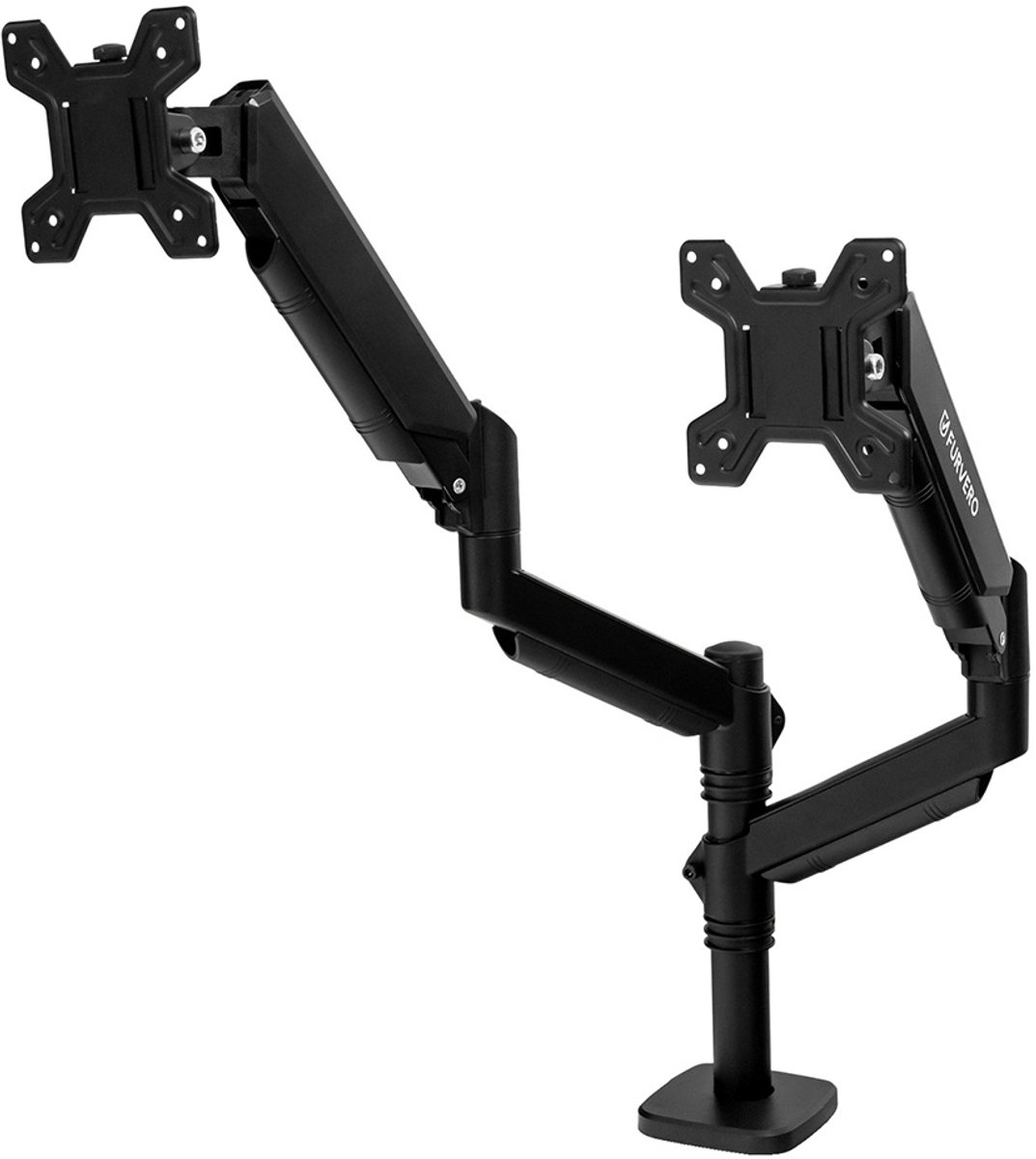FURVERO HK002 – Monitorarmen – Dubbele gasveerarmen – 22–32 inch compatibiliteit – Maximale ergonomie