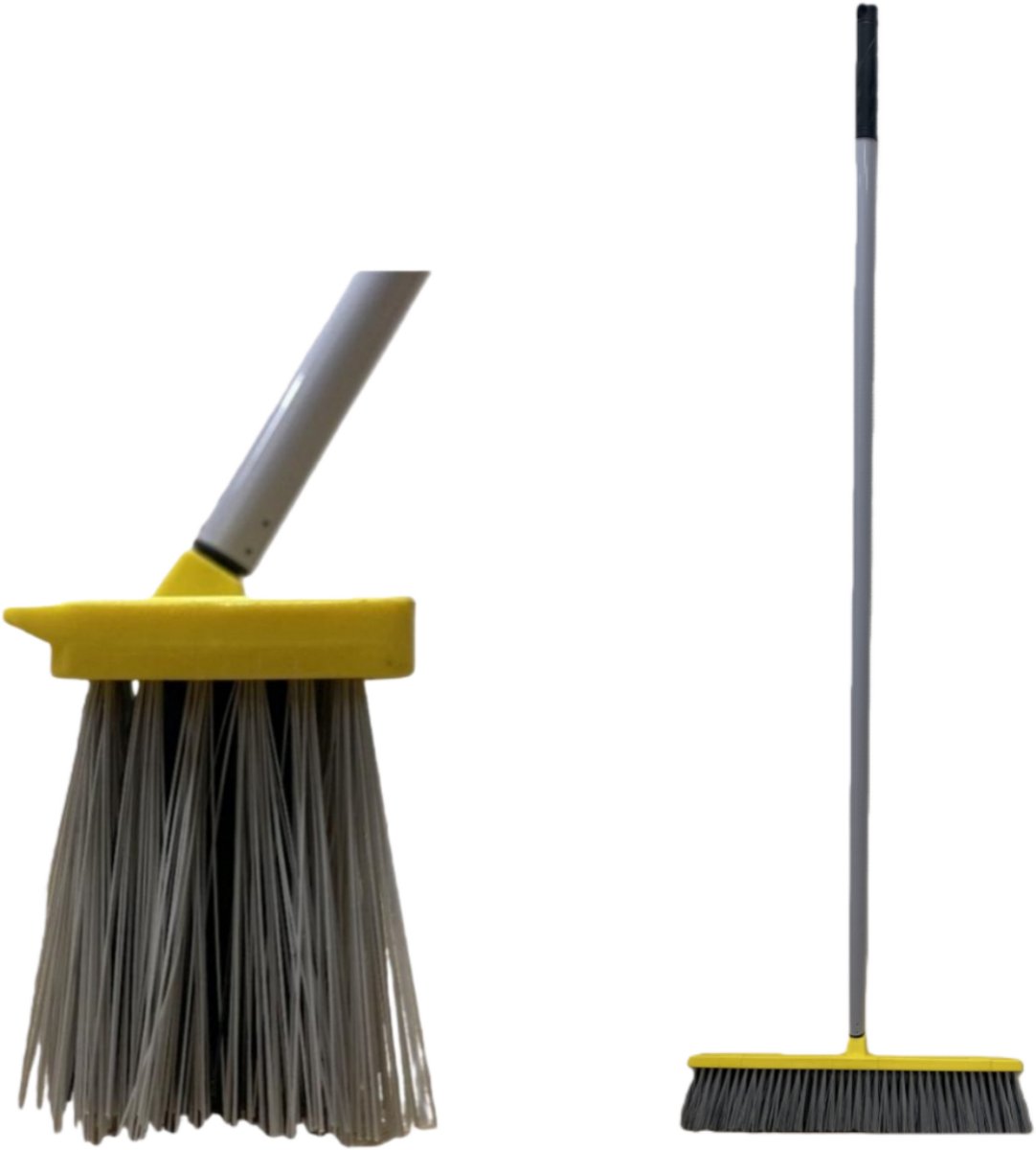 Professionele Buitenbezem - 134*45cm Brede bezem - Harde Haren voor Tuin, Terras & Oprit - Robuuste Tuinveger voor Zwaar Werk - Ideaal voor Bladeren, Zand, Modder & Sneeuw- Straatbezem met Steelw - Balkon & Straat Schoonmaken