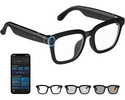 Kiekz Camera Bril met SONY 8MP Camera - 1080P full HD – Mini Spy Camera - Smart Bril met Verborgen Camera – Smart glasses - Slimme Bril met NL-app, vertaalfunctie, muziek – Lichtgewicht 42g