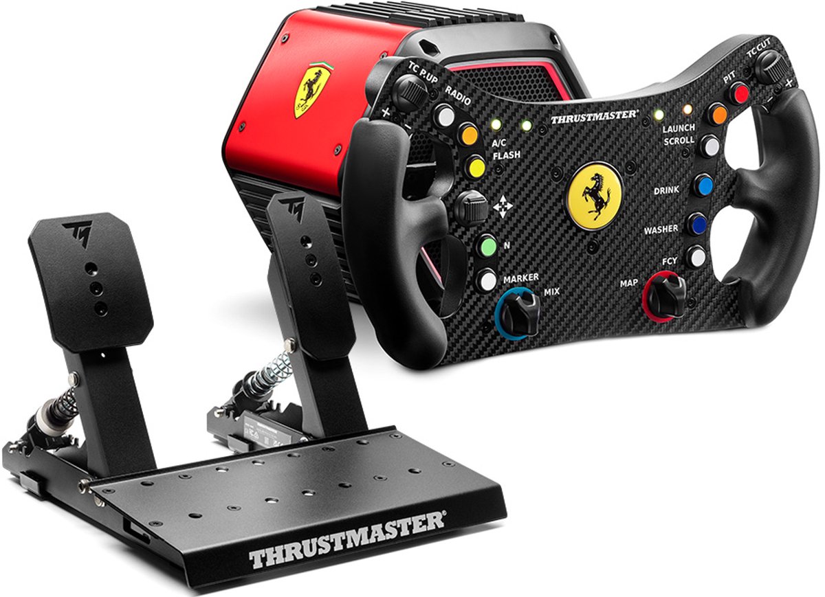 Thrustmaster T818 Ferrari 488 GT3 Simulator - Direct Drive Racestuur met pedalen en Force Feedback - voor PC - 10NM constant -