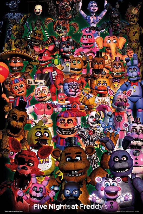 Five Nights at Freddy's Groeps Poster 61x91.5cm - Officieel Gelicenseerd FNAF Muurdecoratie