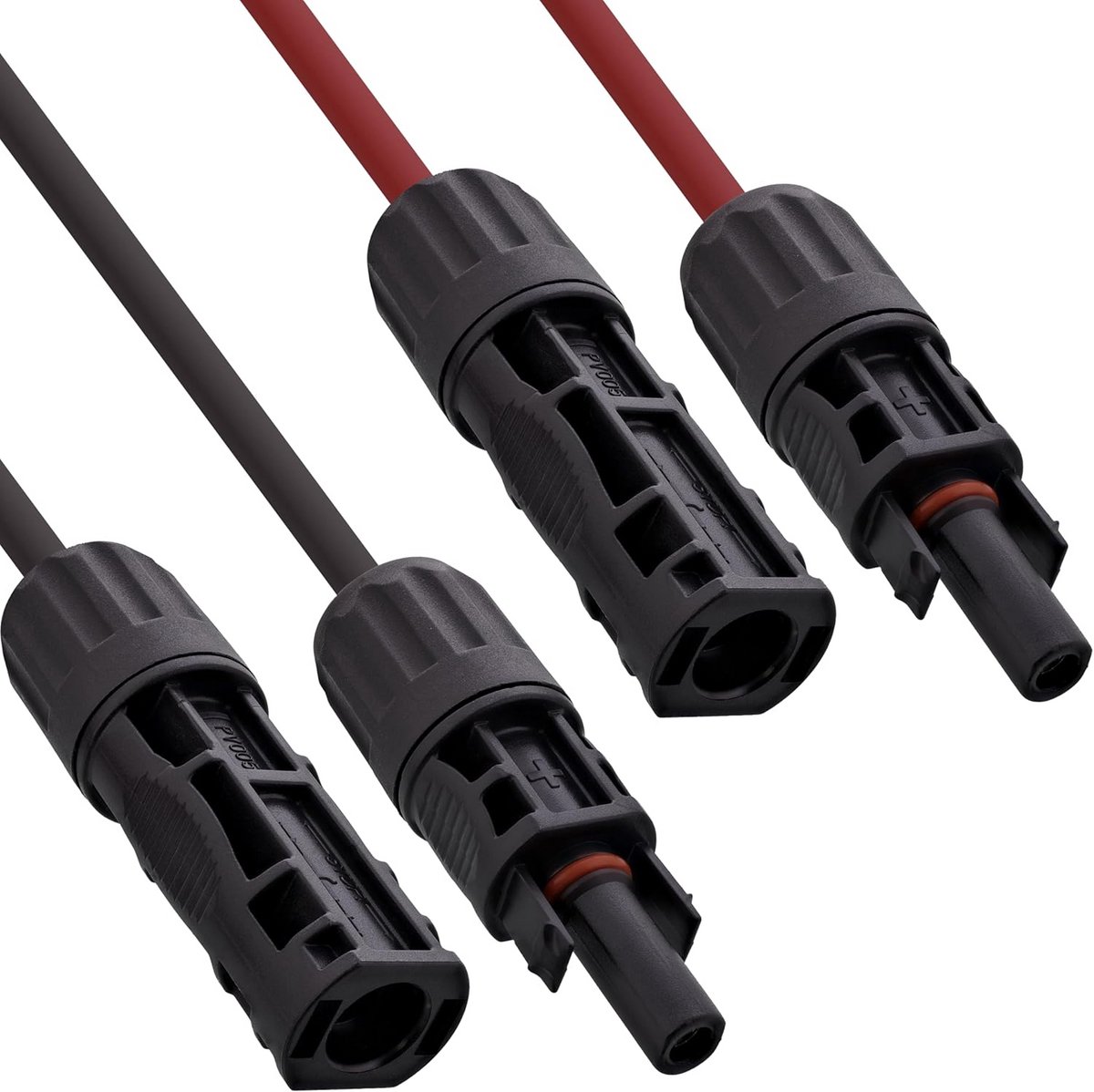 Zonnekabel Verlengset 10m 4mm² Zwart/Rood met MC4 Stekkers voor Zonnepanelen