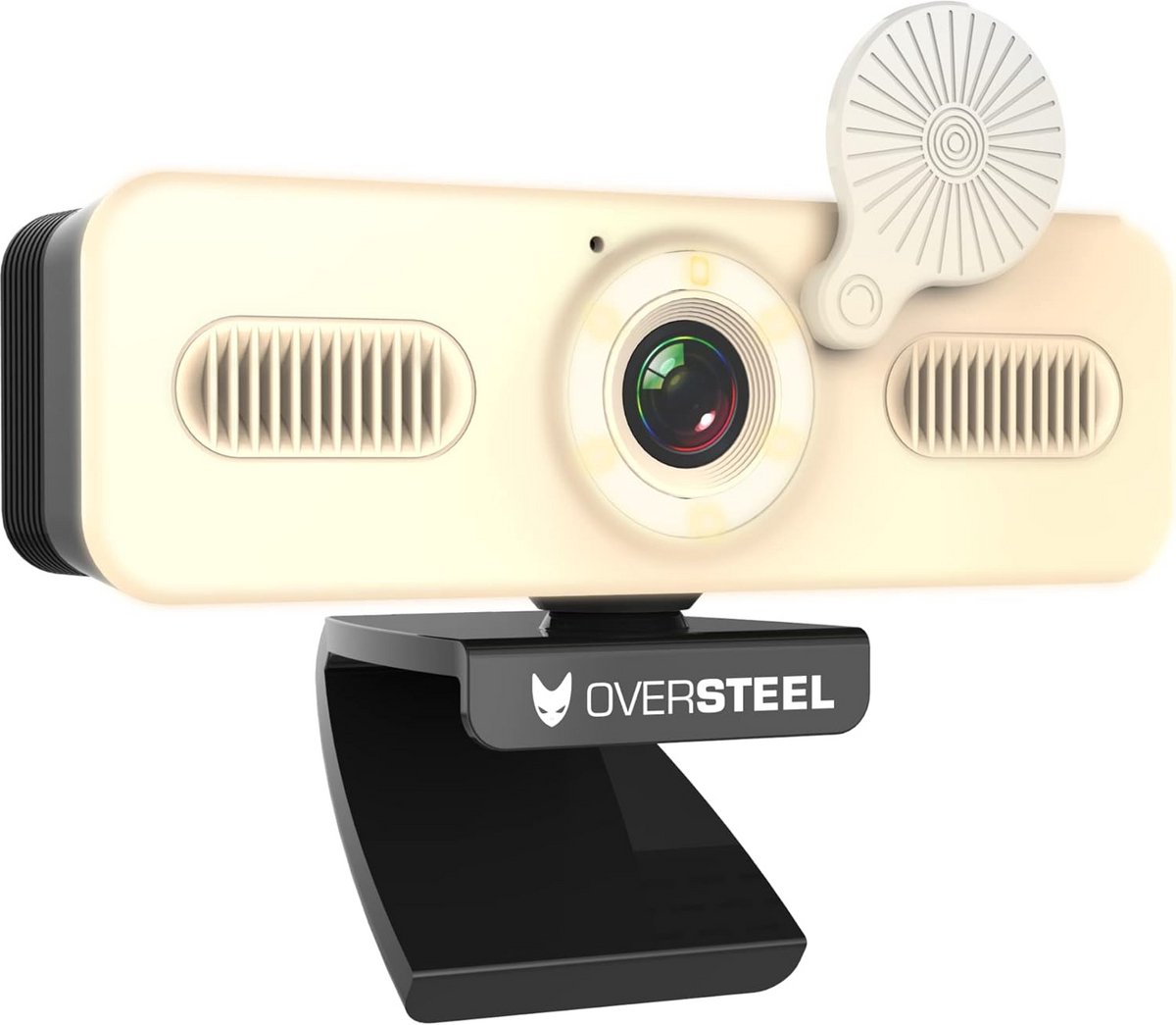 Bulat Webcam 1080P Full HD met microfoon en lichtring, 60fps, USB 2.0, videobellen, opnemen, vergaderen, PC/Mac/Laptop/Tablet/Chromebook thumbnail 3