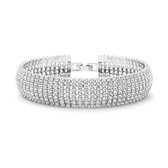 Marama - Ella Glinsterende Dames Armband met Rhinestones – Luxe Look – Hypoallergeen – 19 cm – Zilverkleurig